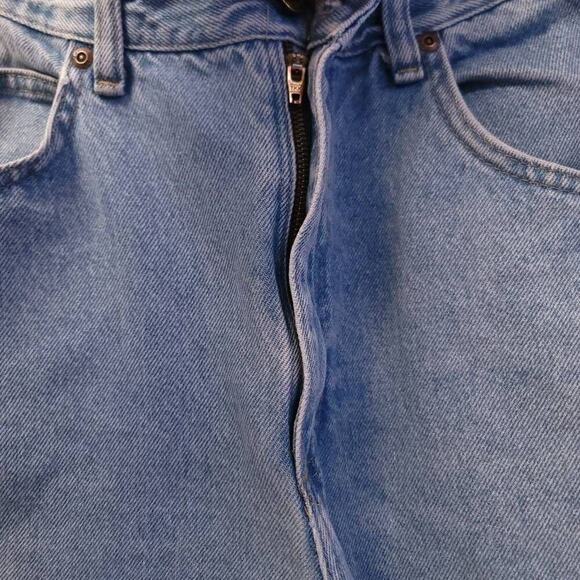 Lee Faded Denim Jeans Tag 36 x 32 Measure 34 x 31.5 Straight Leg Light Blue Wash - Picture 4 of 10